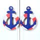 Handcrafted Acacia Wood Nautical Anchor Handles Set
